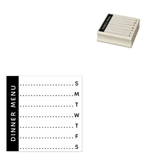 Wochenkarte oder Zeitplan Planer Wood Briefmarke Gummistempel (Stempel)