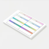 WOCHENLISTE POST-IT KLEBEZETTEL (angewinkelt)