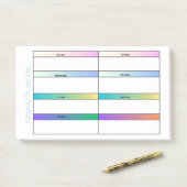 WOCHENLISTE POST-IT KLEBEZETTEL (Auf Schreibtisch)