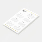 WOCHENLISTE: POST-IT KLEBEZETTEL (angewinkelt)