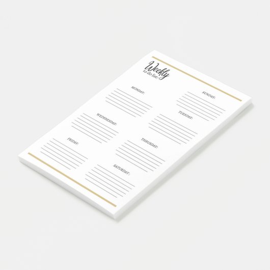 WOCHENLISTE: POST-IT KLEBEZETTEL (angewinkelt)