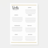 WOCHENLISTE: POST-IT KLEBEZETTEL (Vorderseite)