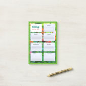 WOCHENLISTE: POST-IT KLEBEZETTEL (Auf Schreibtisch)