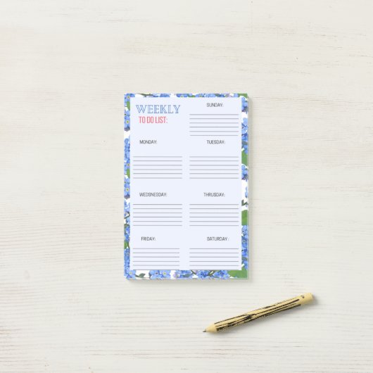 WOCHENLISTE: POST-IT KLEBEZETTEL (Auf Schreibtisch)