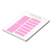 WOCHENMAHLPLANER IN PINK-DESIGN NOTIZBLOCK (Rotiert)