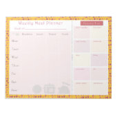 Wochenmahlplaner Sommerplatz Notizblock (Vorderseite)