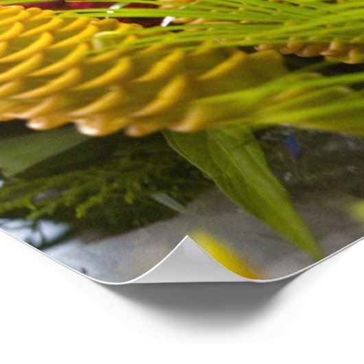 Wochenmarkt für Obst und Gemüse. Poster (Ecke)