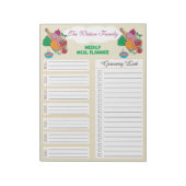 Wochenmehlplaner | Lebensmittelliste Notepad Notizblock (Rotiert)