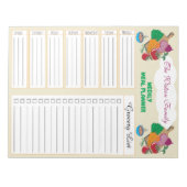 Wochenmehlplaner | Lebensmittelliste Notepad Notizblock (Vorderseite)