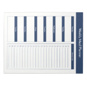 Wochenmehlplaner - Marine Notizblock (Vorderseite)