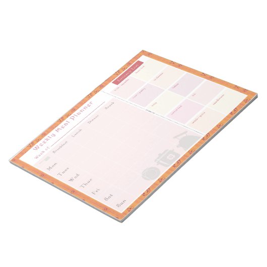 Wochenmehlplaner Sommerkatze Notizblock (angewinkelt)