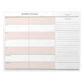 Wochenmenüplaner Notizblock (Vorderseite)