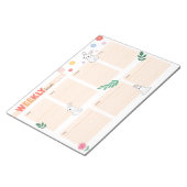 Wochenmittagsplaner Osterhasen-Stil Notizblock (angewinkelt)