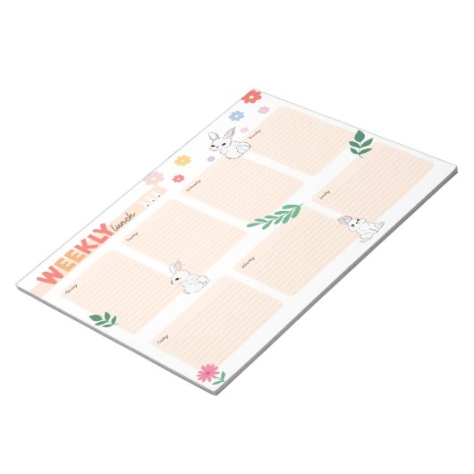Wochenmittagsplaner Osterhasen-Stil Notizblock (angewinkelt)