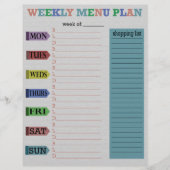 Wochenplan (Vorderseite)