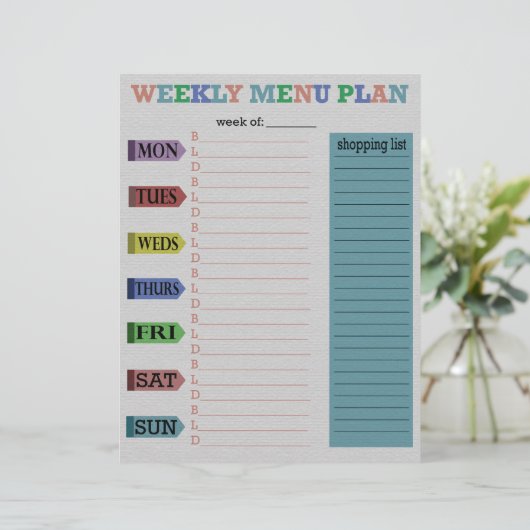 Wochenplan (Stehend Vorderseite)