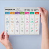 Wochenplan der Fitness mit Klassenbeschreibungen Flyer (Hand)