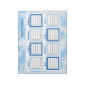Wochenplan mit blauem Himmel Notizblock (Rotiert)