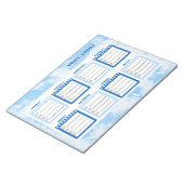 Wochenplan mit blauem Himmel Notizblock (angewinkelt)