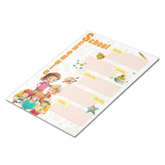 Wochenplan Notepad Notizblock (angewinkelt)