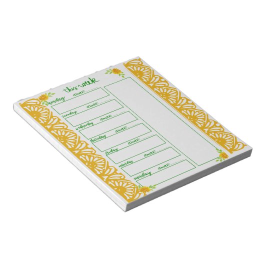 Wochenplan Notizblock (angewinkelt)