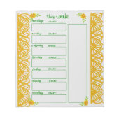 Wochenplan Notizblock (Vorderseite)