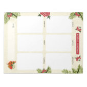 Wochenplan Notizblock (Vorderseite)