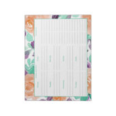 Wochenplan und Lebensmittelgeschäft - Aquamarin Notizblock (Rotiert)