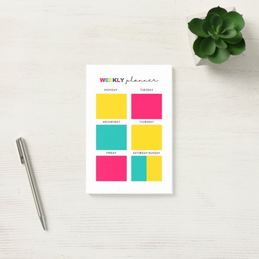 Wochenplanblatt Post-it Klebezettel (Büro)
