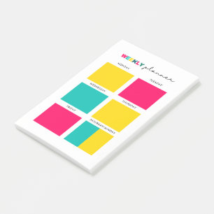 Wochenplanblatt Post-it Klebezettel