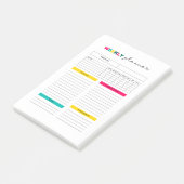 Wochenplanblatt Post-it Klebezettel (angewinkelt)