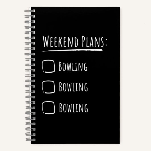 Wochenpläne Bowling Notizblock (Vorderseite)