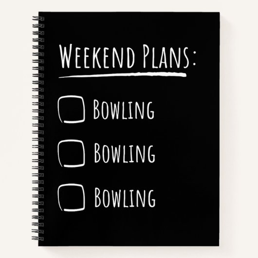 Wochenpläne Bowling Notizblock (Vorderseite)
