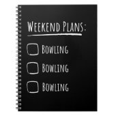 Wochenpläne Bowling Notizblock (Vorderseite)