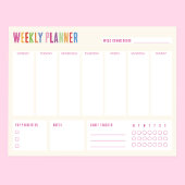 Wochenplaner Farbiger Text Notepad Notizblock