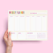 Wochenplaner Farbiger Text Notepad Notizblock