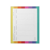 Wochenplaner für Retro Rainbow Family Notepad Notizblock (Rotiert)