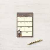 Wochenplaner Halloween Classic Hexenkleid Post-it Klebezettel (Auf Schreibtisch)