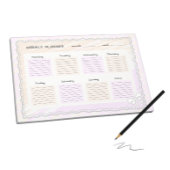 Wochenplaner in Pastellfarben Notizblock