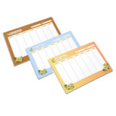 Wochenplaner mit Blume Notizblock