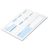 Wochenplaner mit Dankbarkeit Blue Notepad Notizblock (angewinkelt)