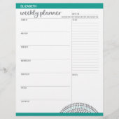 Wochenplaner mit Individuelle Name und Farbe Flyer (Vorne)