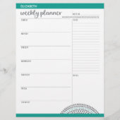 Wochenplaner mit Individuelle Name und Farbe Flyer (Hinten)