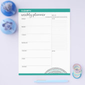 Wochenplaner mit Individuelle Name und Farbe Flyer (Einzeln)