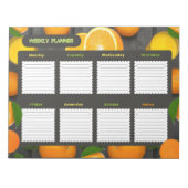 Wochenplaner mit Orangen Notizblock (Vorderseite)