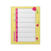Wochenplaner mit Rose Notizblock (Rotiert)
