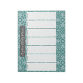 Wochenplaner - Modernes Bauernhaus Muster Notizblock (Rotiert)