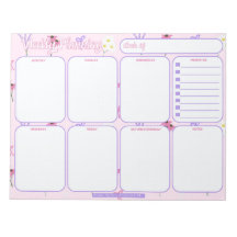 Wochenplaner | Muster für Wildblumen und Bögen