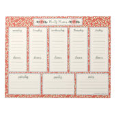 Wochenplaner Notepad mit Abendmenü Notizblock (Vorderseite)