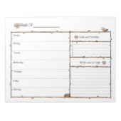 Wochenplaner Notepad Notizblock (Vorderseite)